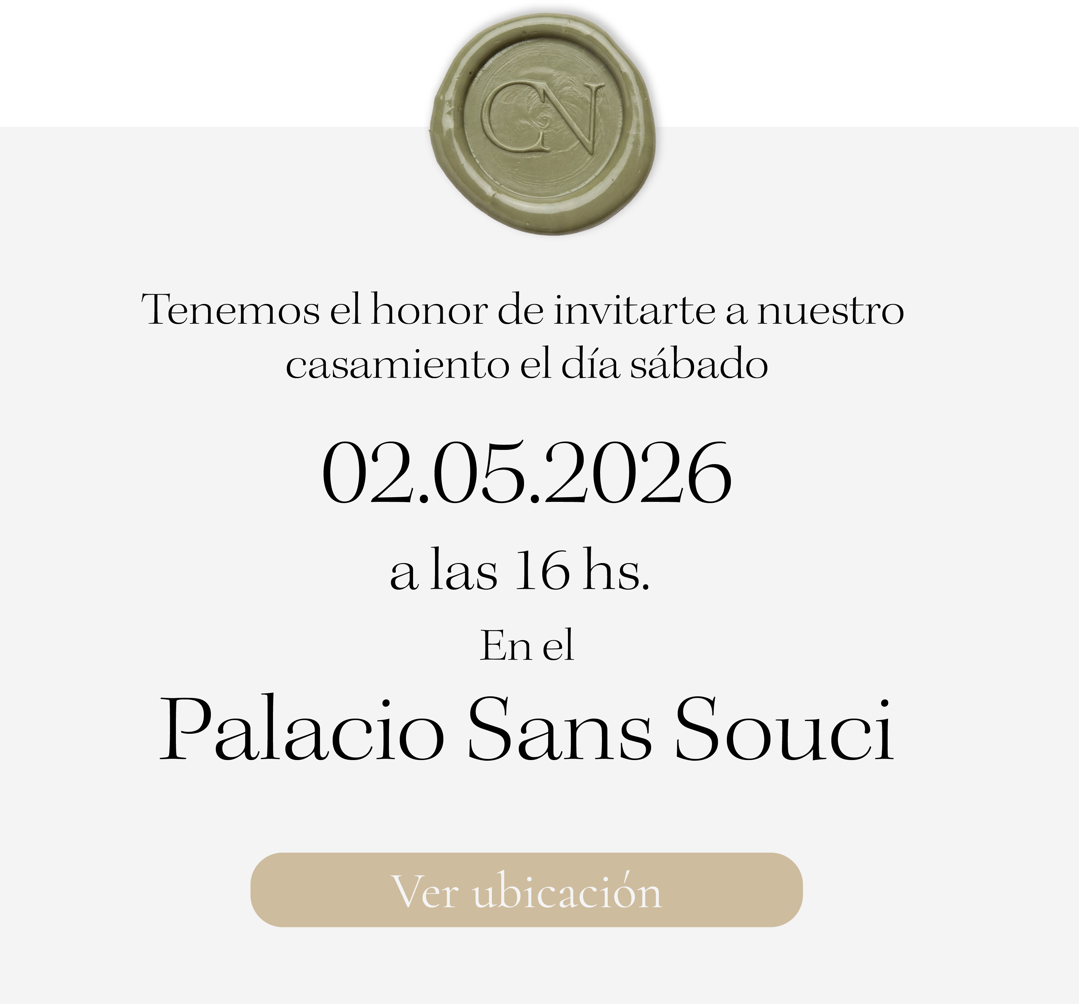Información del evento — Palacio Sans Souci